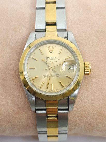 ROLEX oyster perpetual datejust en or et...