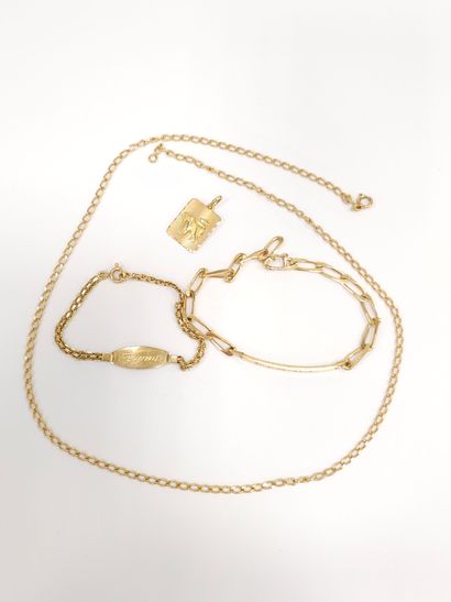 LOT of 750° gold including :
A chain and...