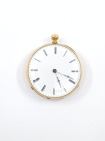 MONTRE de col en or jaune 750° 
Poids brut...