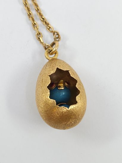 sautoir necklace in 750° yellow gold with...