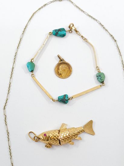 LOT of 750° gold including : 
750° white...