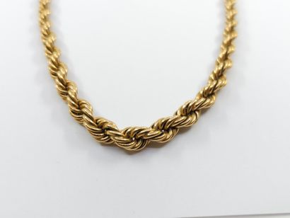 COLLIER MAILLE TORSADEE en or jaune 750°
Poids...