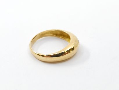 RING in yellow gold 750° set with a diamond...
