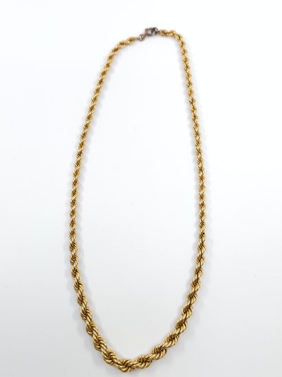 COLLIER MAILLE TORSADEE en or jaune 750°
Poids...