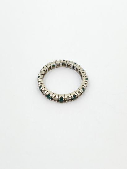 ALLIANCE in 750° white gold set with diamonds...