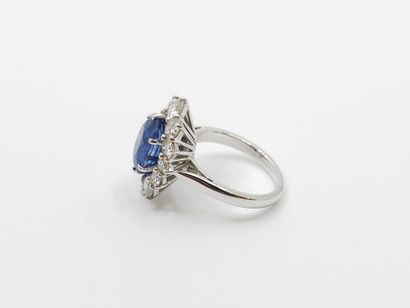 Daisy ring in 750° white gold set with a...