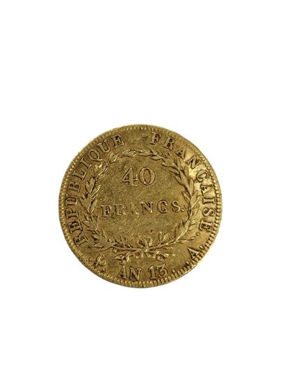 PIECE 40 francs Napoléon An 13/A
Poids 12,8...