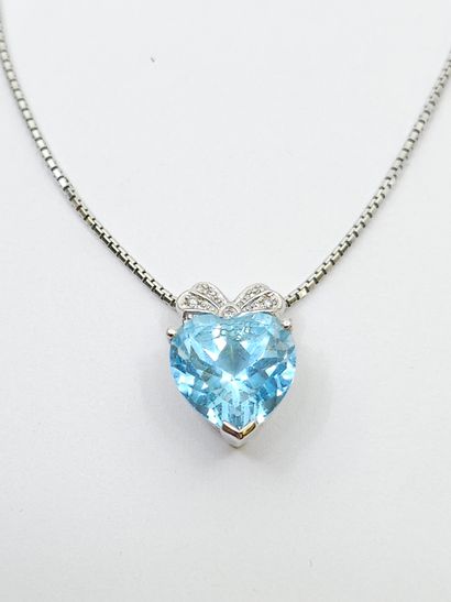 SMALL chain in 750° white gold with a pendant...