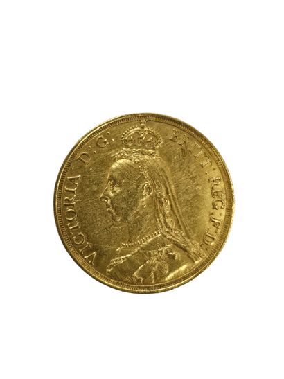 DOUBLE SOUVERAIN Victoria or 1887
Poids :...