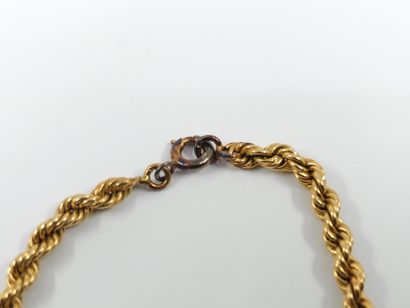 COLLIER MAILLE TORSADEE en or jaune 750°
Poids...