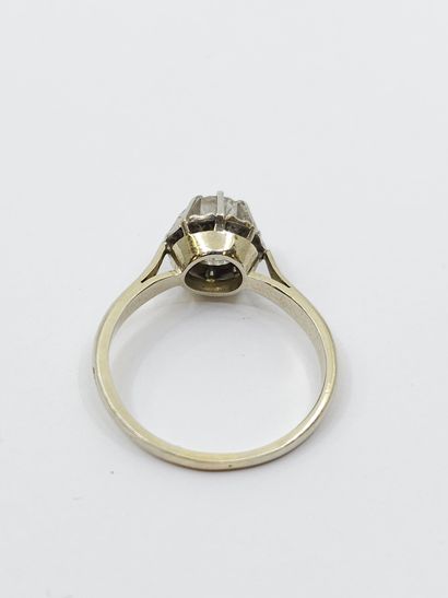 French WORK
Ring in 750° gold and 950° platinum...