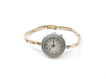 MONTRE bracelet de dame, boîtier rond en...