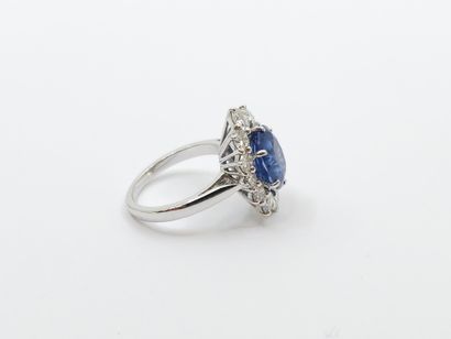 Daisy ring in 750° white gold set with a...