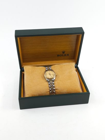 ROLEX 
Montre bracelet en or et acier, cadran...