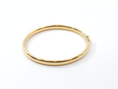 750° yellow gold opening band BRACELET studded...