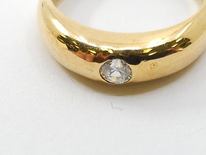 RING in yellow gold 750° set with a diamond...