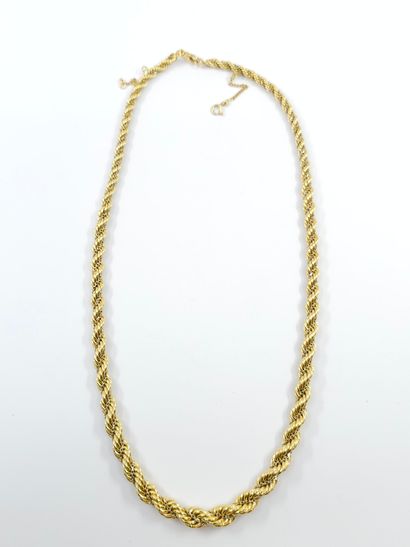 COLLIER MAILLE TORSADEE en or 750° deux tons...