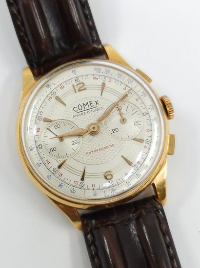 COMEX
Montre bracelet en or jaune 750°, boîtier...