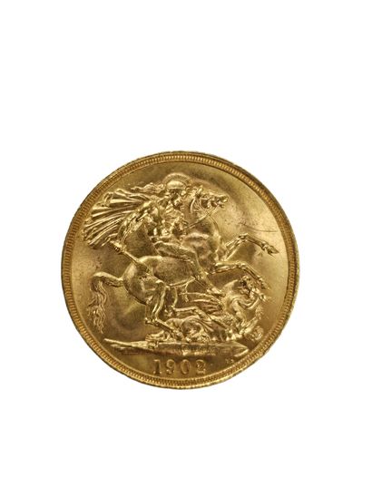DOUBLE SOUVERAIN Edouard VII or 1907
Poids...