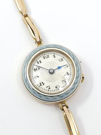MONTRE bracelet de dame, boîtier rond en...