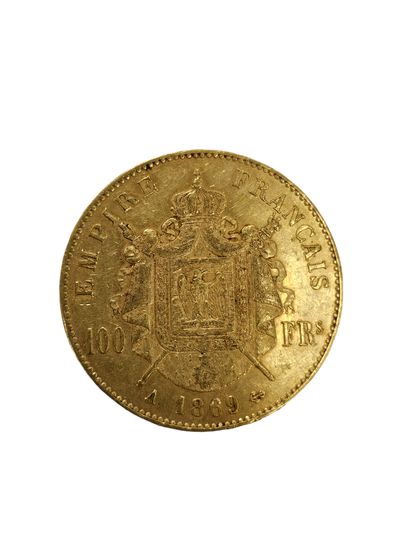 PIECE 100 francs or Napoléon 1869/A
Poids...