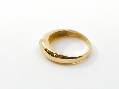 RING in yellow gold 750° set with a diamond...