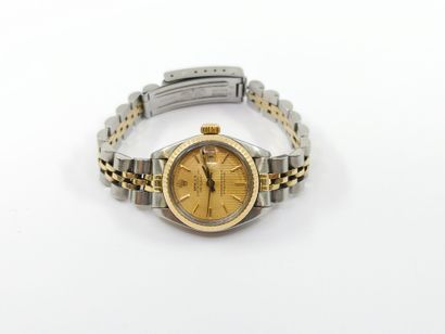 ROLEX 
Montre bracelet en or et acier, cadran...