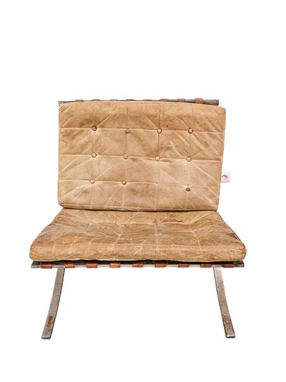 MIES VAN DER ROHE Barcelona 
Metal armchair...