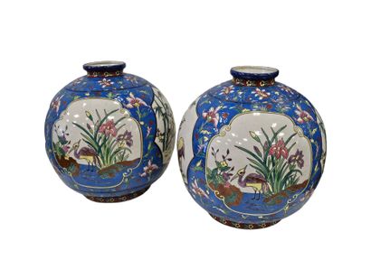 LOUVIERE
Important pair of stoneware and...