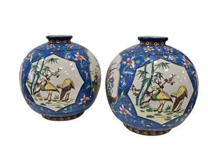 LOUVIERE
Important pair of stoneware and...