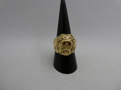 1 Bague Or 18kt et pierres 14,18g détériorée...