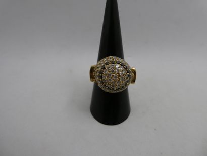 1 Bague Or 18kt et pierres 6,22g détériorée...