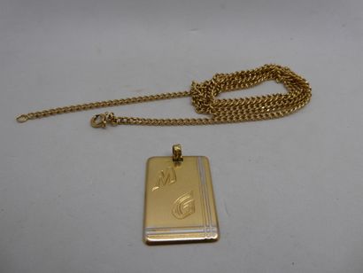 1 Chaîne Or 18kt 18,44g fermoir cassé 1 Pendentif...