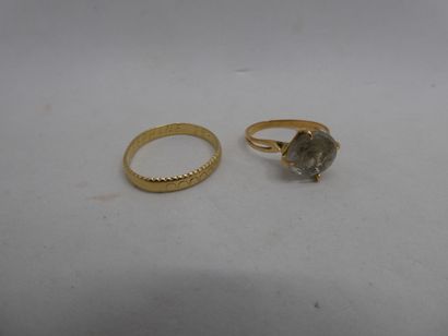 1 Alliance Or 18kt 1,84g détériorée 1 Bague...