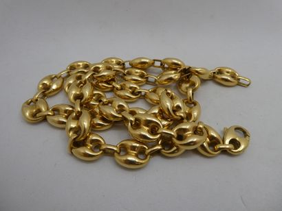 1 Chaîne Or 18kt 77,48g maille grains de...