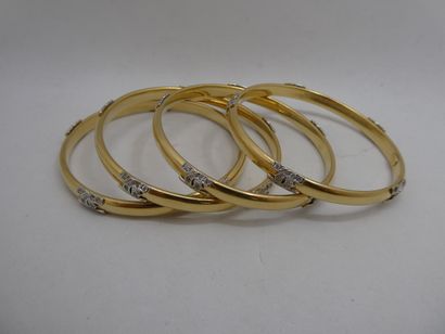 4 Bracelets Or 18kt 47,12g