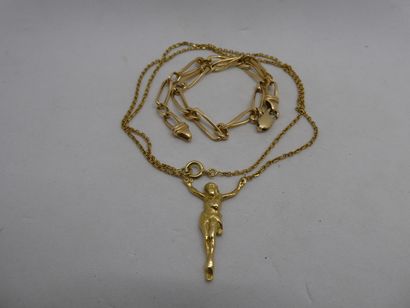 1 Bracelet Or 18kt 9,28g maille alterné fermoir...