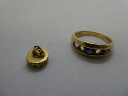 1 Ring 18kt Gold and stones 3,80g damaged...