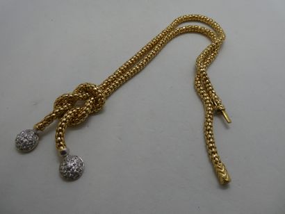 1 Necklace 2-tone 18kt gold and stones 34...