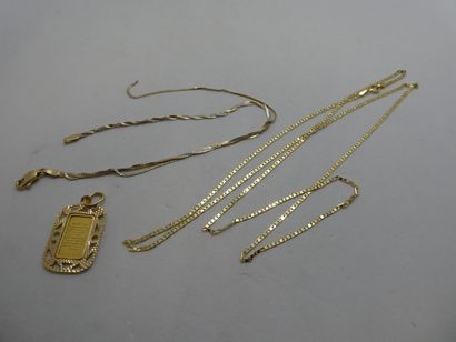 1 Bracelet Gold 3 tone 18kt 2,40g broken...