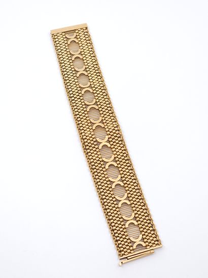 BRACELET MANCHETTE ajouré en or jaune 750°
Poids...