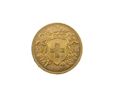 PIECE de 20 francs suisse en or 
Poids :...