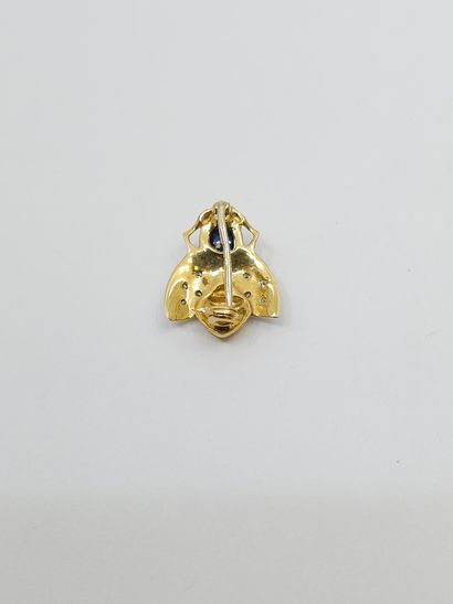 BROCHE en métal doré en forme de mouche