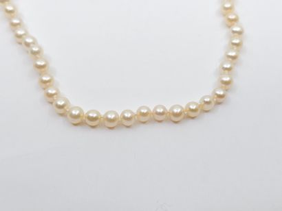 COLLIER de perles de culture, fermoir en...