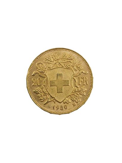 UNE PIECE en or 20 Francs suisse 1930
Poids...