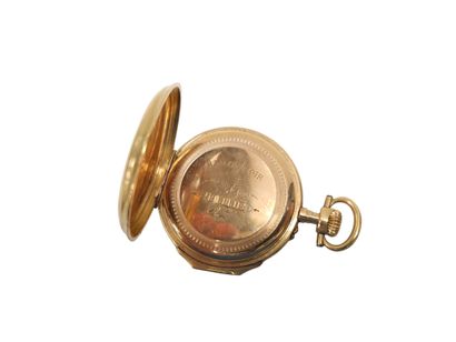 MONTRE DE GOUSSET en or jaune 750°, cadran...