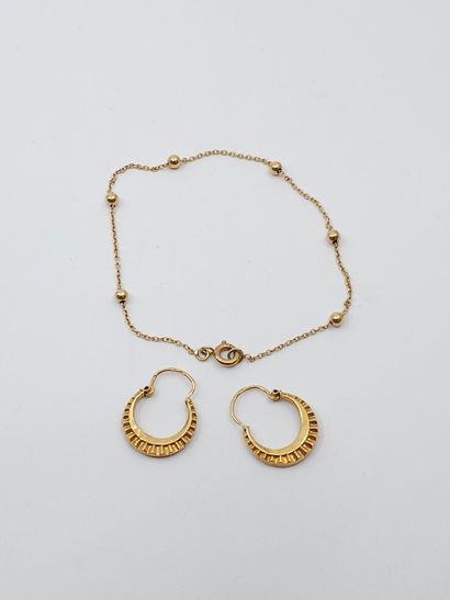 BRACELET de jeune fille en or jaune 750°...