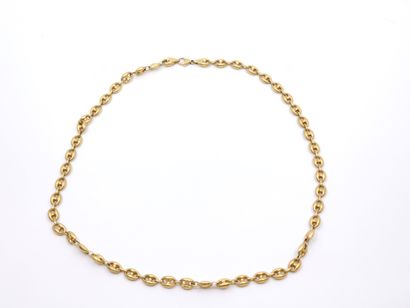CHAINE en or jaune 750° maille grains de...