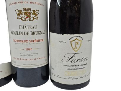 Set of eight bottles including
alox corton...