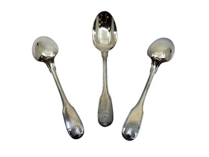 CHRISTOFLE 
Ten small spoons in silver-plated...